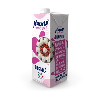 Produs UHT indulcit pe baza de grasimi vegetale Hulala 1l